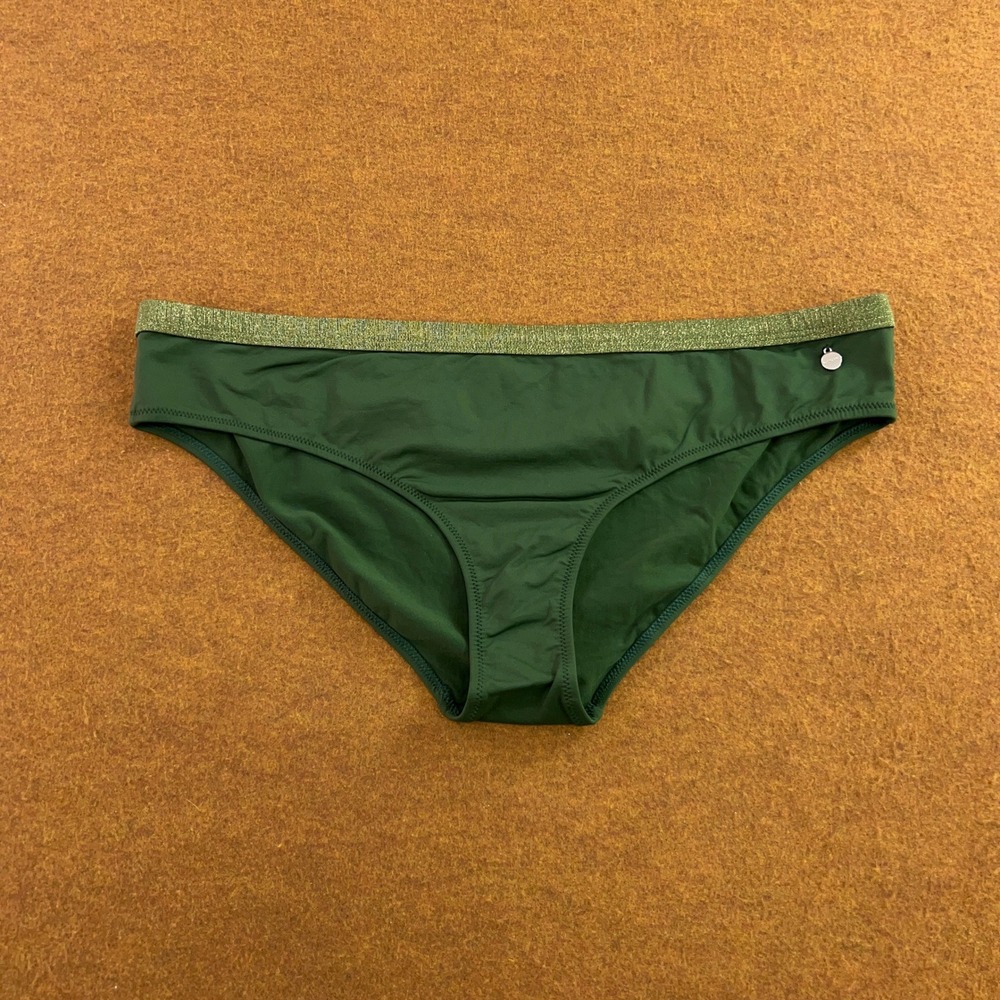 Lascana Venus Womens Size 16 Green Metallic Waistband Bikini Swim Bottom New